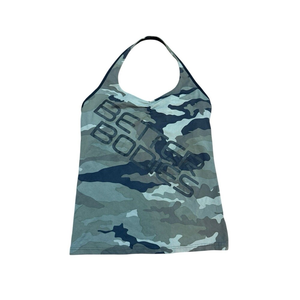 Better Bodies Women’s Camo Halter Athletic Tank‎ Top Gym Fitness Activewear L